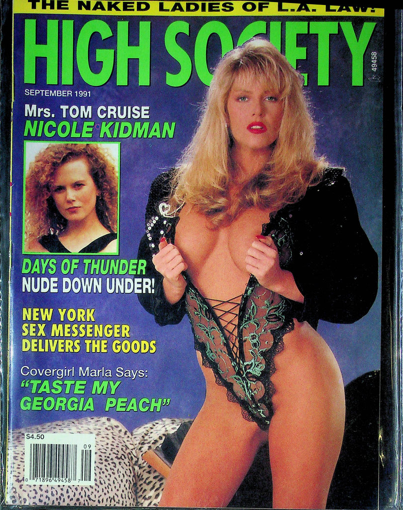 High Society Men's Magazine Nicole Kidman September 1991 061924RP