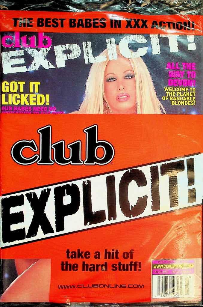 Club Explicit Magazine  Covergirl Devon  #233  2005   new/sealed   030226lmp