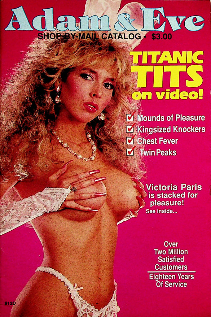 Adam & Eve Catalog  Covergirl Victoria Paris / Titanic Tits On Video!  1990's  052323lm-p3