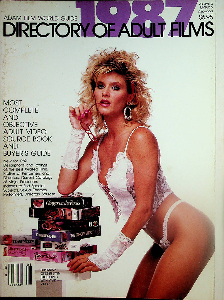Adam Film World Guide 1987 Directory Of Adult Films  Covergirl Ginger Lynn  020624lm-p2