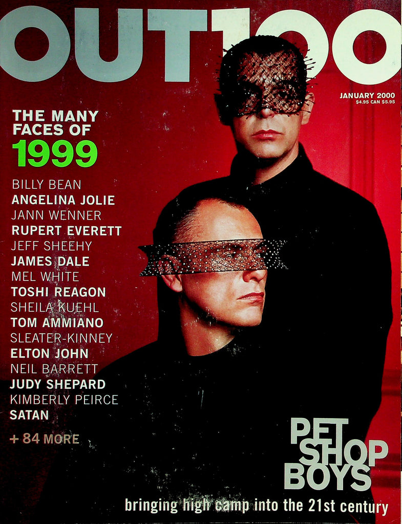 Out 100 Gay & Lesbian Magazine  Pet Shop Boys / The Many Faces Of 1999  Billy Bean, Rupert Everett, Angelina Jolie & More! January 2000    042426lmp