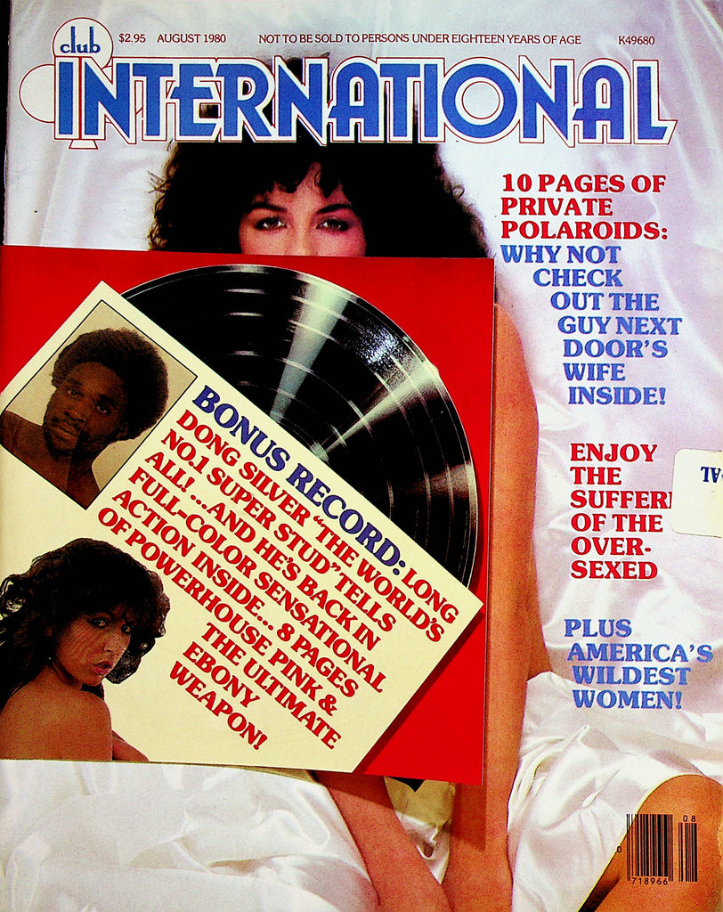 Club International Magazine   Long Dong Silver / Private Polaroids  August 1980 w/Record  051223lm-p