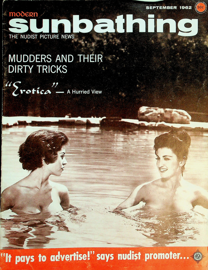 Modern Sunbathing Nudist Magazine  "Erotica" - A Hurried View  September 1962    072526lmp-GSC