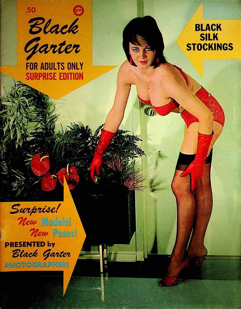 Black Garter Magazine  New Models! New Poses! Black Silk Stockings   #1 1960's        100323lm-p