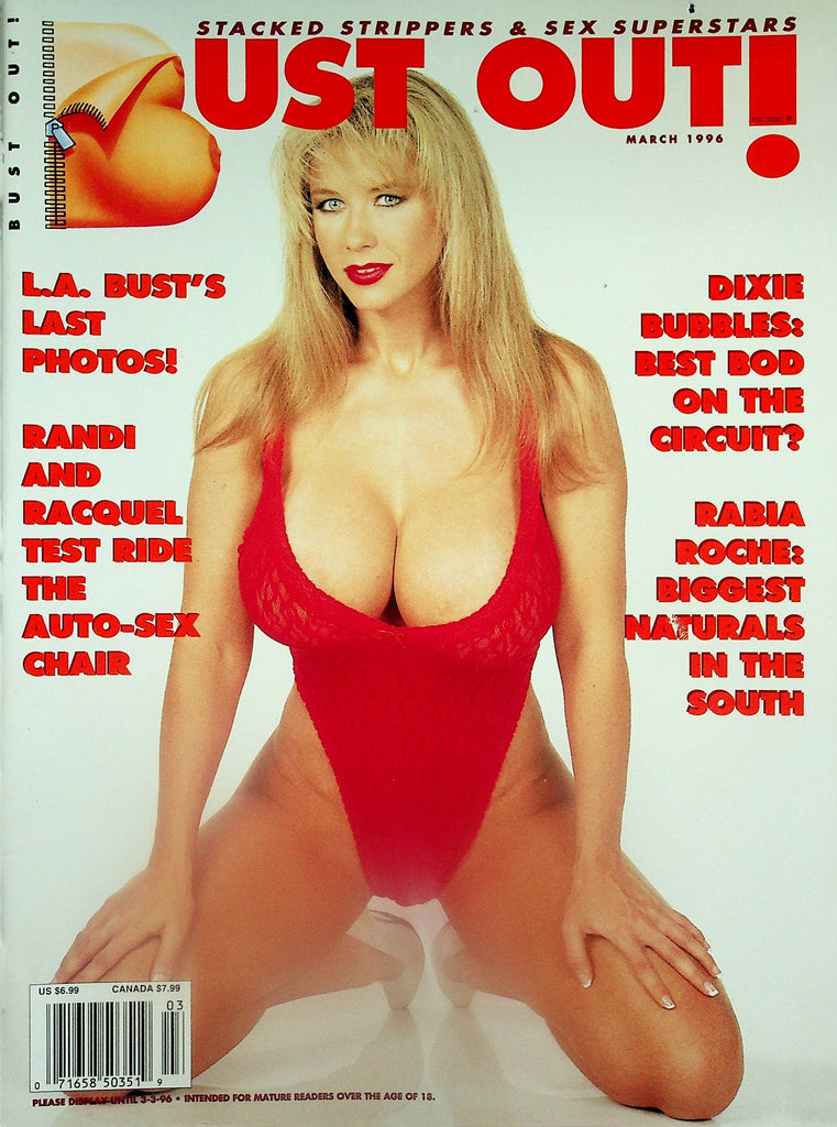 Bust Out! Magazine  Covergirl Dixie Bubbles/ L.A. Bust, Europe Dichan & More!  March 1996    060326AMP-