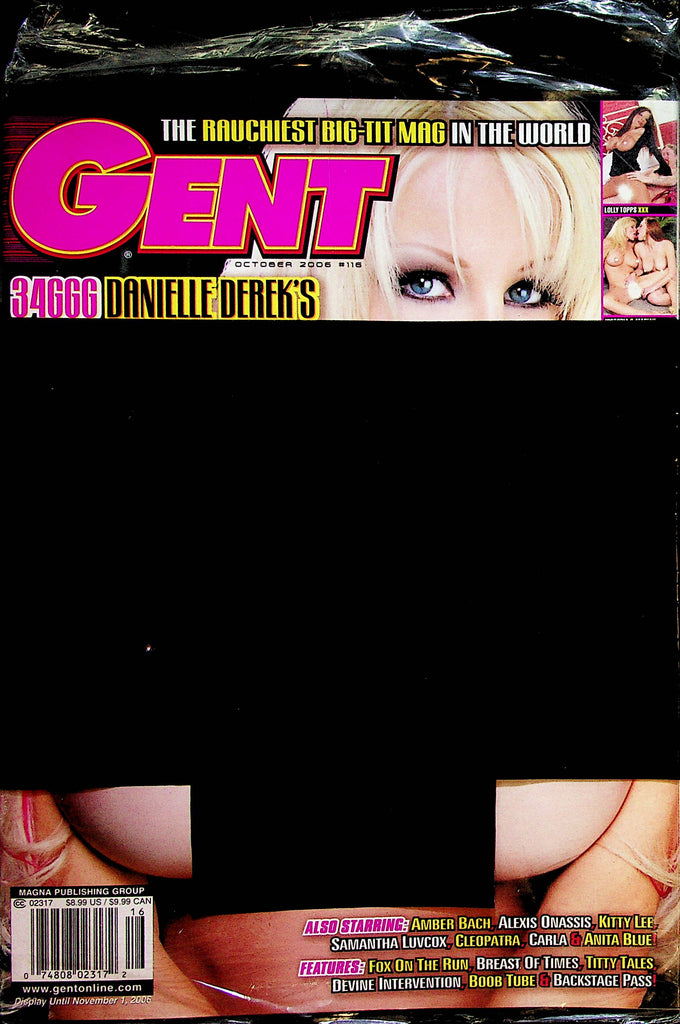 Gent Busty Magazine  Covergirl Danielle Derek 34GGG   New  October 2006    061423lm-p2