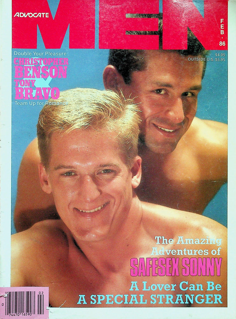 Advocate Men Gay Magazine   Double Your Pleasure: Christopher Benson & Tony Bravo  February 1986       010826lmp
