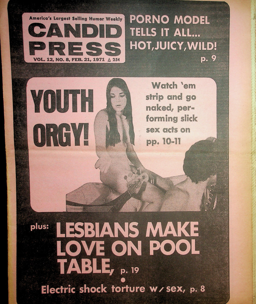 Candid Press Adult Newspaper   Orgy! / Lesbians Make Love On Pool Table    February 21, 1971   090726lmp-GSC