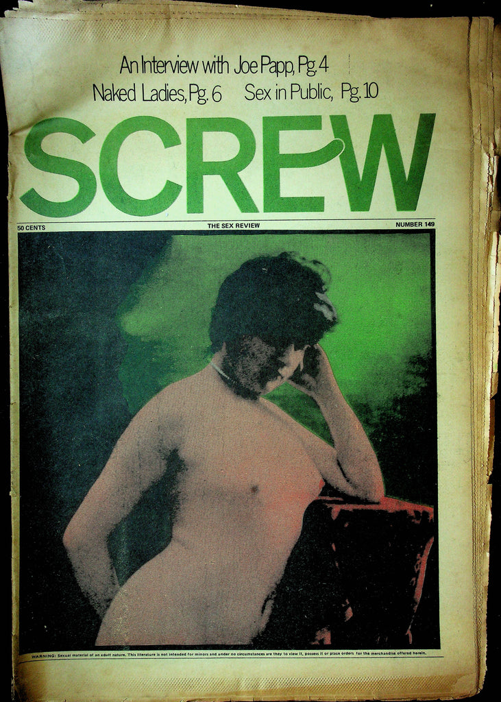 Screw Men's Newspaper Joe Papp Interview No.149 January 10 1972 061224OSRP