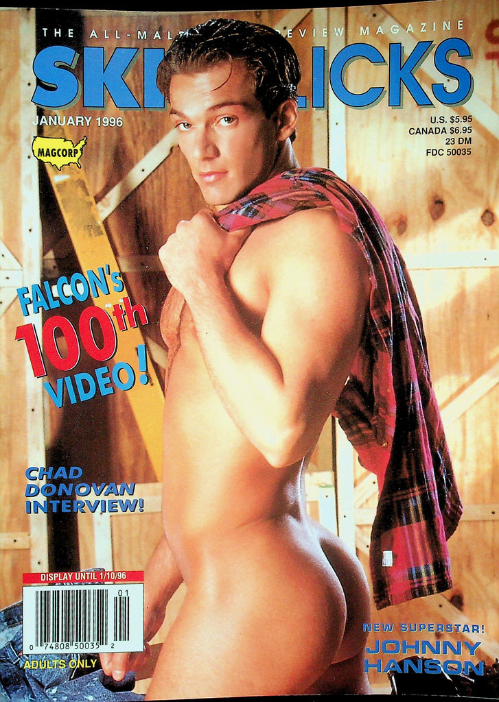 Skin Flicks Gay Magazine   New Superstar Johnny Hanson   January 1996  Magcorp    122325lmp