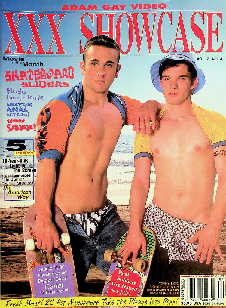 Adam Gay Video XXX Showcase Gay Magazine  Tommy Saxx & Richie Fine 'Skateboard Sliders'  vol.7 #4  October 1999  041726lmp