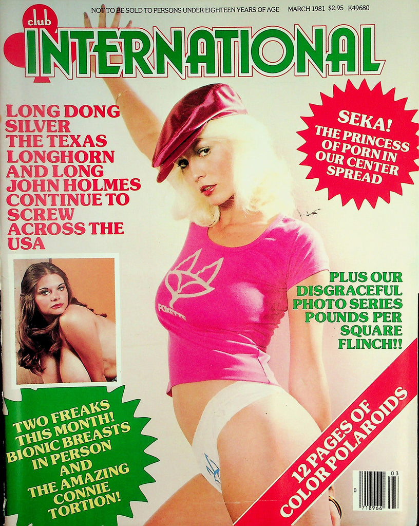 Club International Magazine  Seka, Mary Waters, Long Dong Silver, Texas Longhorn & John Holmes  March 1981      102026lmp-GSC