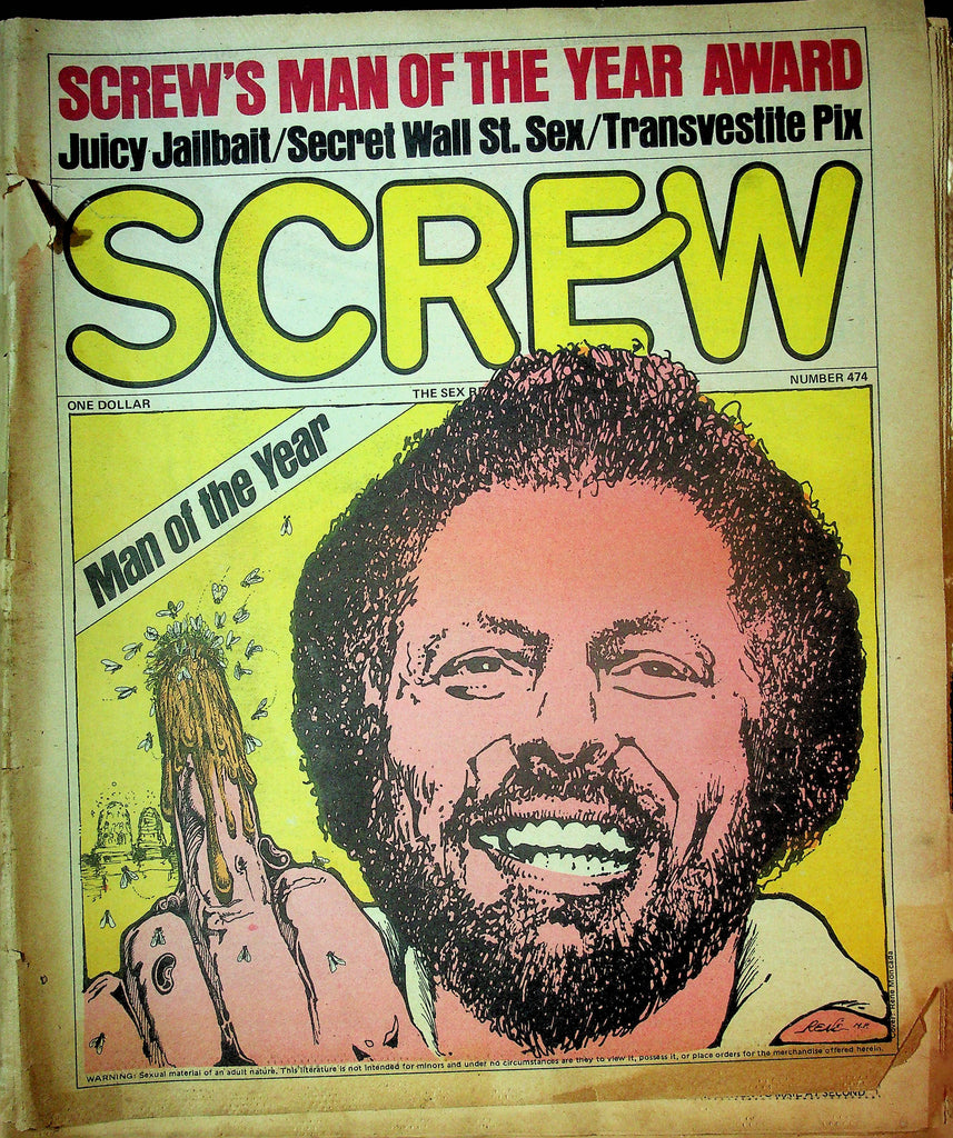 Screw Men's Newspaper Man Of The Year Award No.474 April 3 1978 061124OSRP