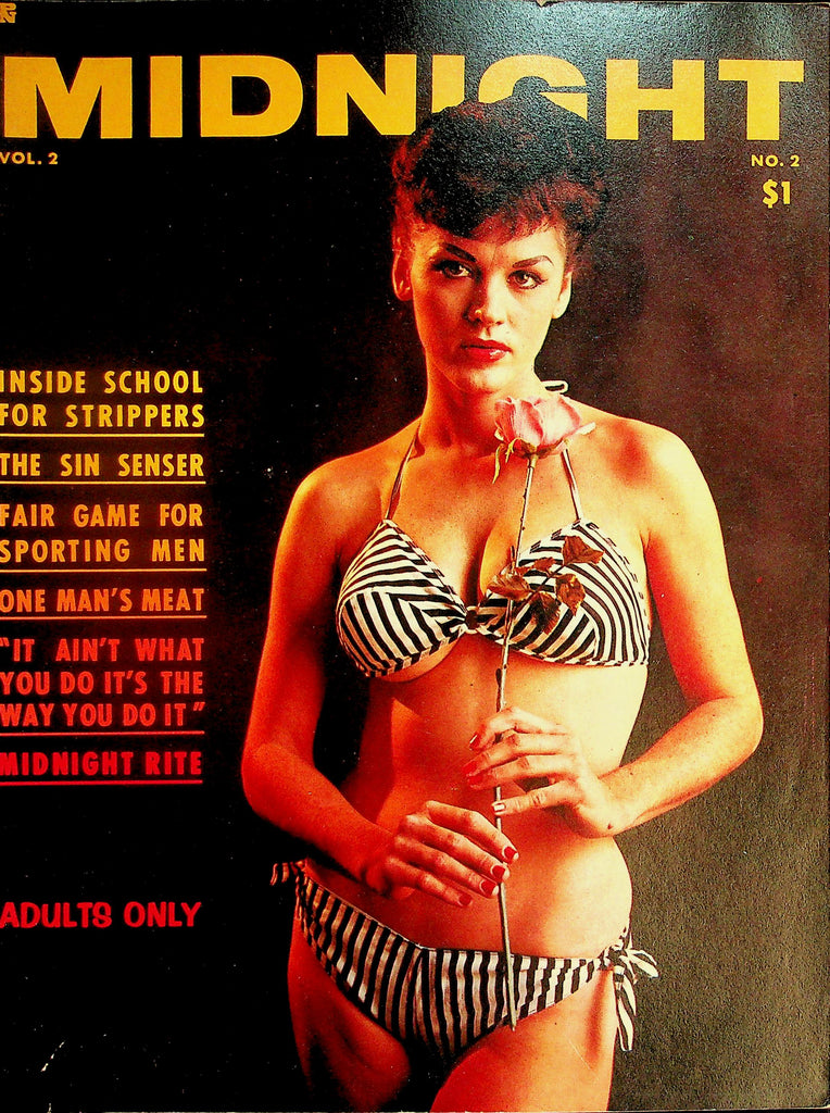 Midnight Magazine   Inside School For Strippers/ A Restless Lass   w/CF   vol.2 #2 1962    092926lmp-GSC