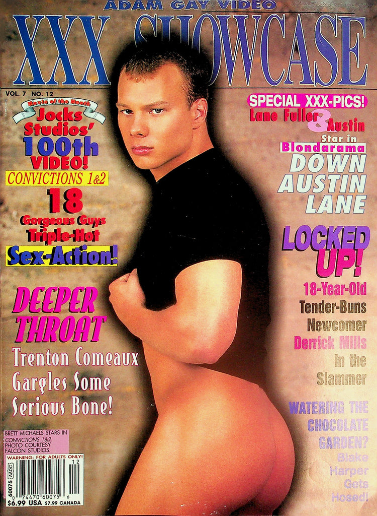 Adam Gay Video XXX Showcase Magazine  Cover Guy Brett Michaels vol.7 #12  June 2000    041726lmp