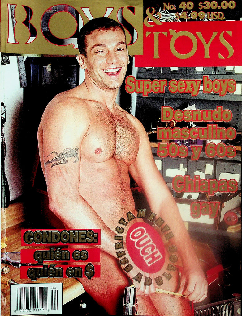 Boys & Toys 18+ Gay Spanish International Magazine  Cover Guy Johny  #40  1990's   122125lmp