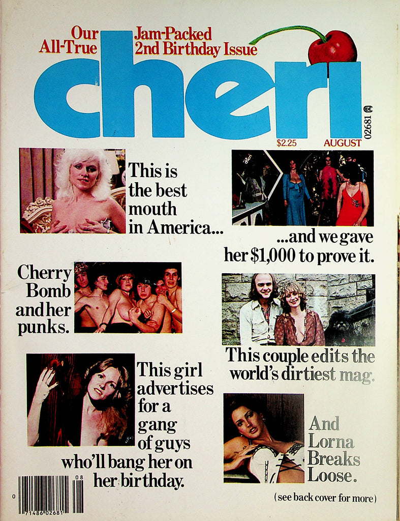 Cheri Magazine   Cherry Bomb / Lorna Breaks Loose  August  1978 2nd Birthday Issue  031124lm-p2