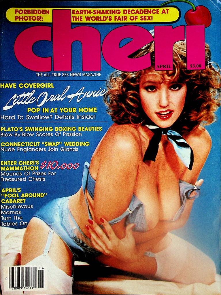 Cheri Magazine  Covergirl Little Oral Annie / Centerfold Girl Lady Cyn  April 1983    050124lm-p