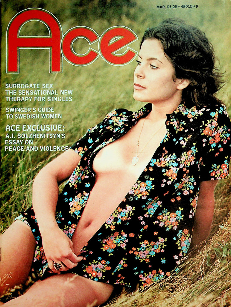 Ace Magazine   Cover/Centerfold Ingrid McEvey  March 1974    032626lmp