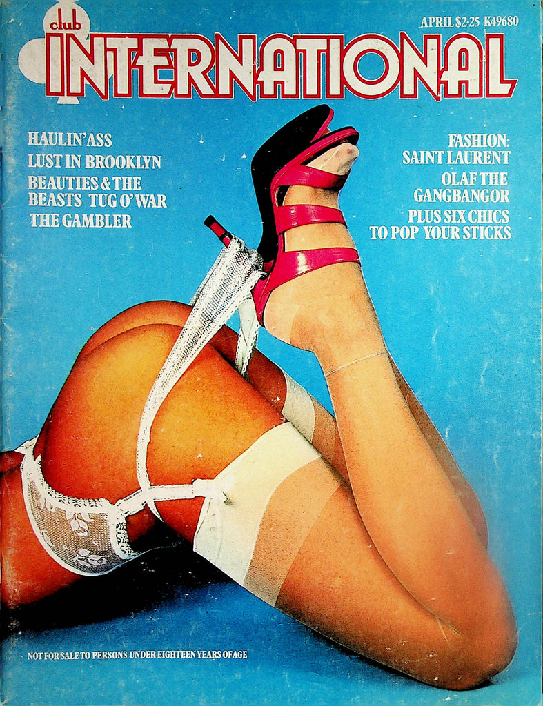 Club International Magazine  Cyndi / Beauties & The Beasts Tug O' War  April 1978    Paul Raymond   032024lm-p