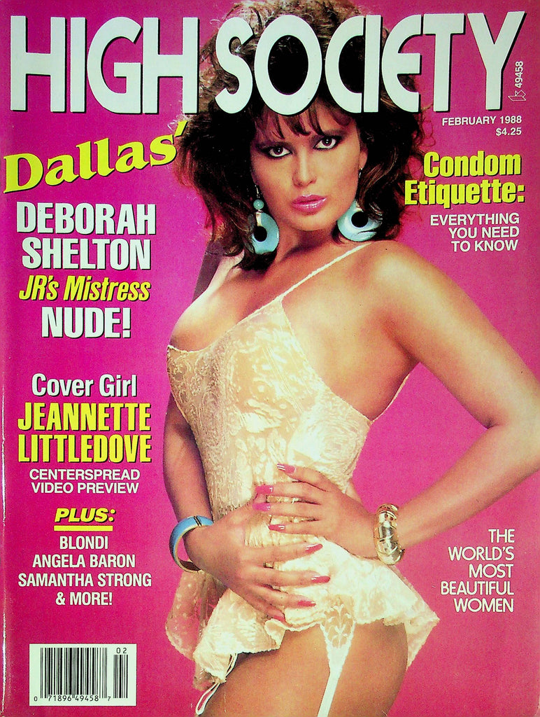 High Society Magazine Deborah Shelton & Jeannette Littledove February 1988 011224RP2