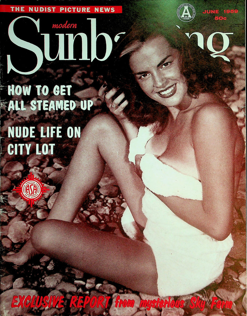 Modern Sunbathing Nudist Magazine  How To Get All Steamed Up / Nude Life On City Lot    June 1959      051926lmp