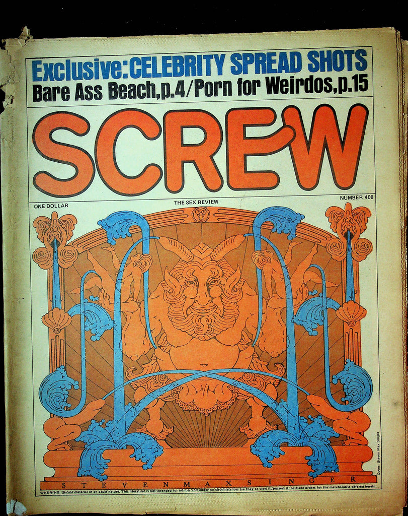 Screw Men's Newspaper Celebrity Spreads No.408 December 27 1976 061124OSRP