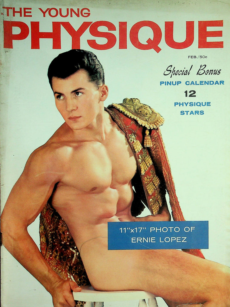 The Young Physique 18+ Men's Gay Interest Magazine   Cover Guy Steve Wengryn  w/ Bonus Calendar Physique Stars  February 1959   102426lmp-GSC