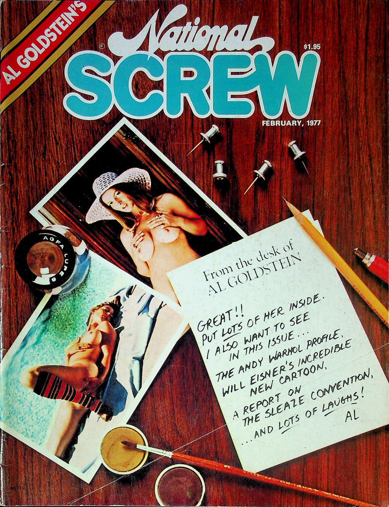 Al Goldstein's National Screw Magazine Ft Andy Warhol Profile February 1977 061625RP-