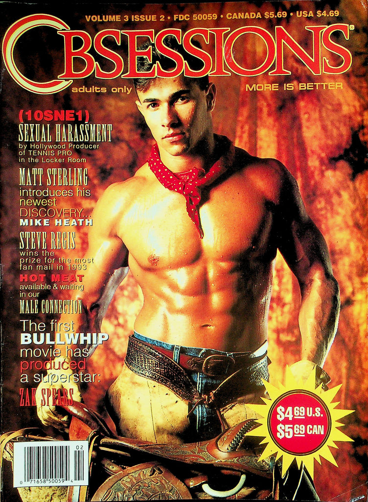 Obsessions Gay Magazine   Cover Guy Mike Heath   February 1994   050226lmp