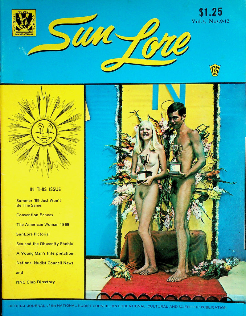 Sun Lore Nudist Magazine  The American Woman/ Sex and The Obscenity Phobia  vol.5 #9-12  1960's  080126lmp-GSC