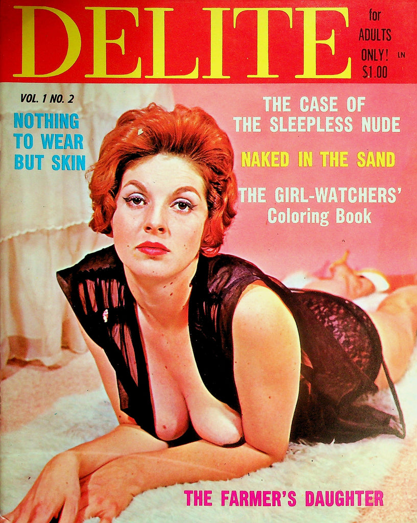 Delite Magazine  Nothing To Wear But Skin  w/ Girl-Watchers' Coloring Book vol.1 #2 1962      032626lmp