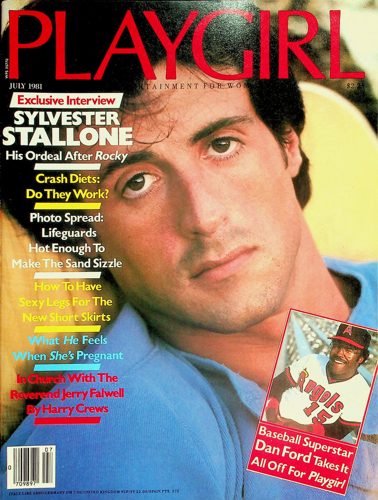 Playgirl Magazine  Sylvester Stallone Exclusive Interview / Baseball Superstar Dan Ford  July 1981   041826lmp