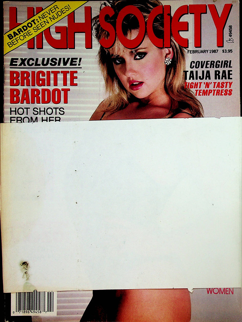 High Society Magazine  Covergirl Tiaja Rae / Brigitte Bardott  February 1987   010224lm-p2