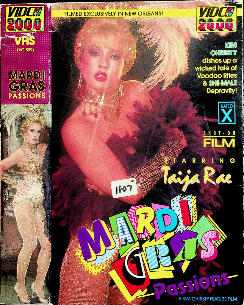 Mardi Gras Passions Taija Rae Shana McCullough Lois Ayres Adult VHS VIDCO 051326NAVHS4-21