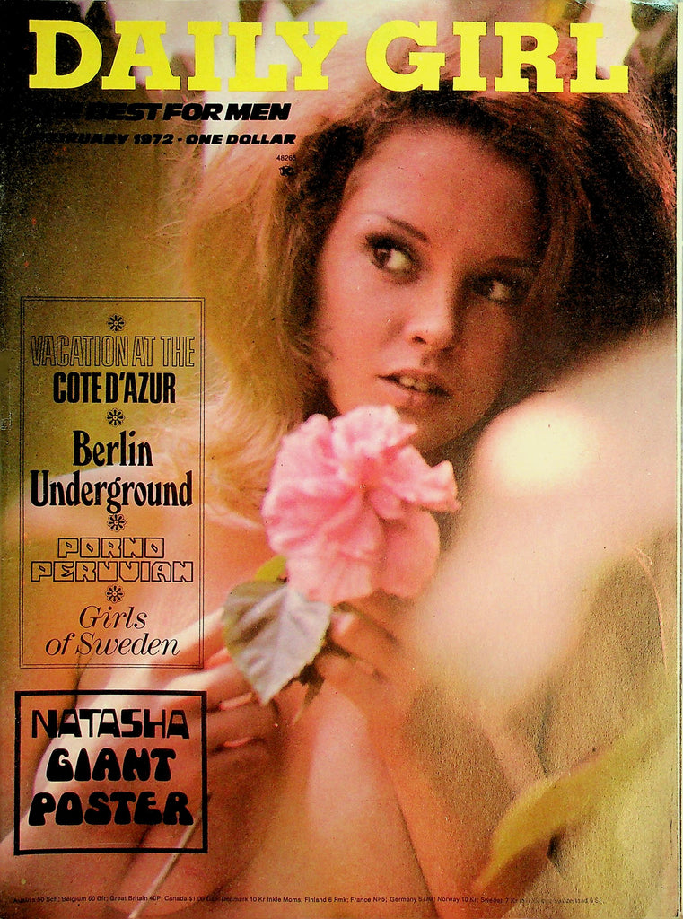 Daily Girl Magazine  Girls Of Sweden /  Giant Poster Girl Natasha  February 1972     032326lmp