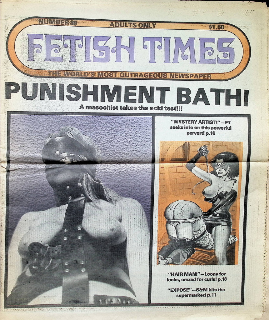 Fetish Times #89 1981 Bondage Masochism BDSM Fetish Men's Adult Newspaper -081524AMP2
