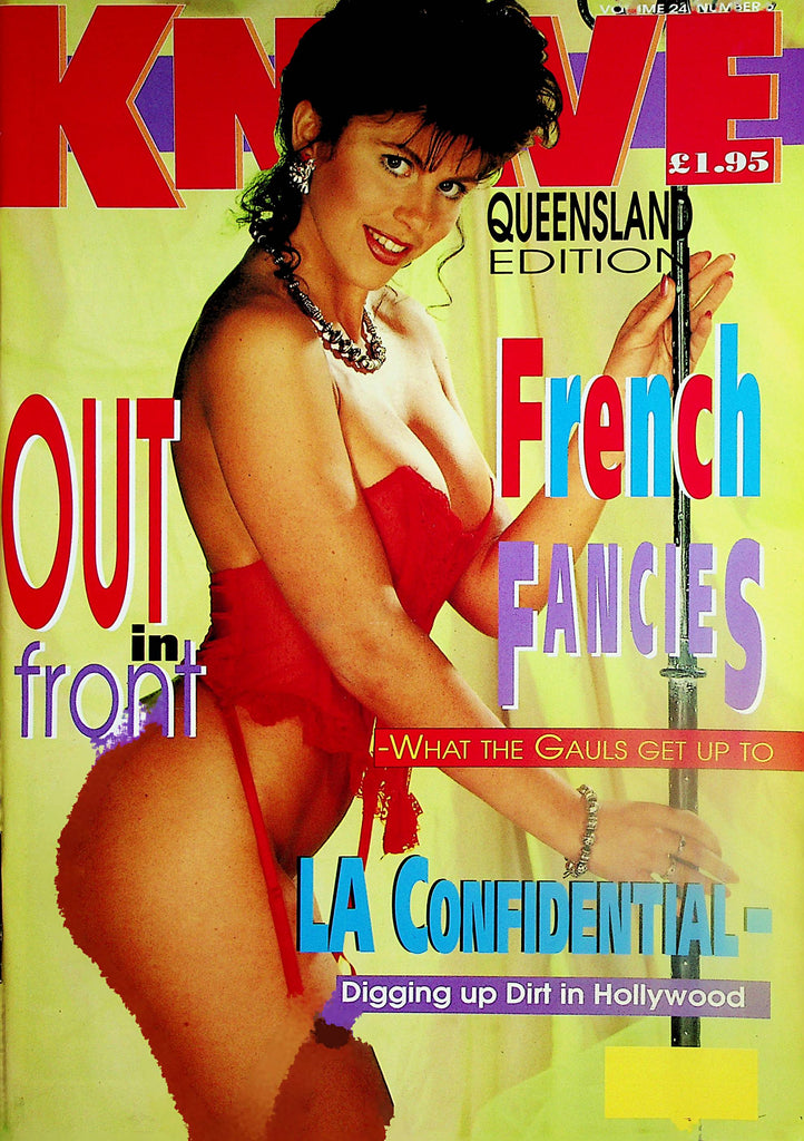 Knave Magazine  Cover & Centerfold Girl Julie vol.24 #6  1990's   101924lm-p