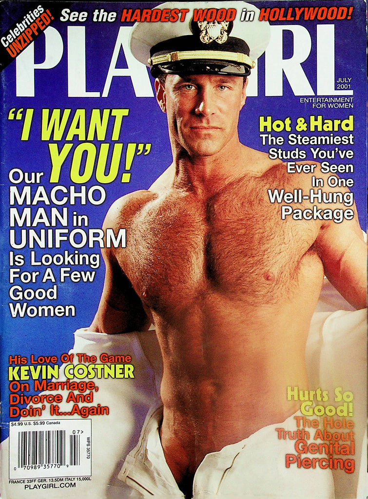 Playgirl Magazine  Macho Man In Uniform Pete Maluso  July 2001  111824lm-p