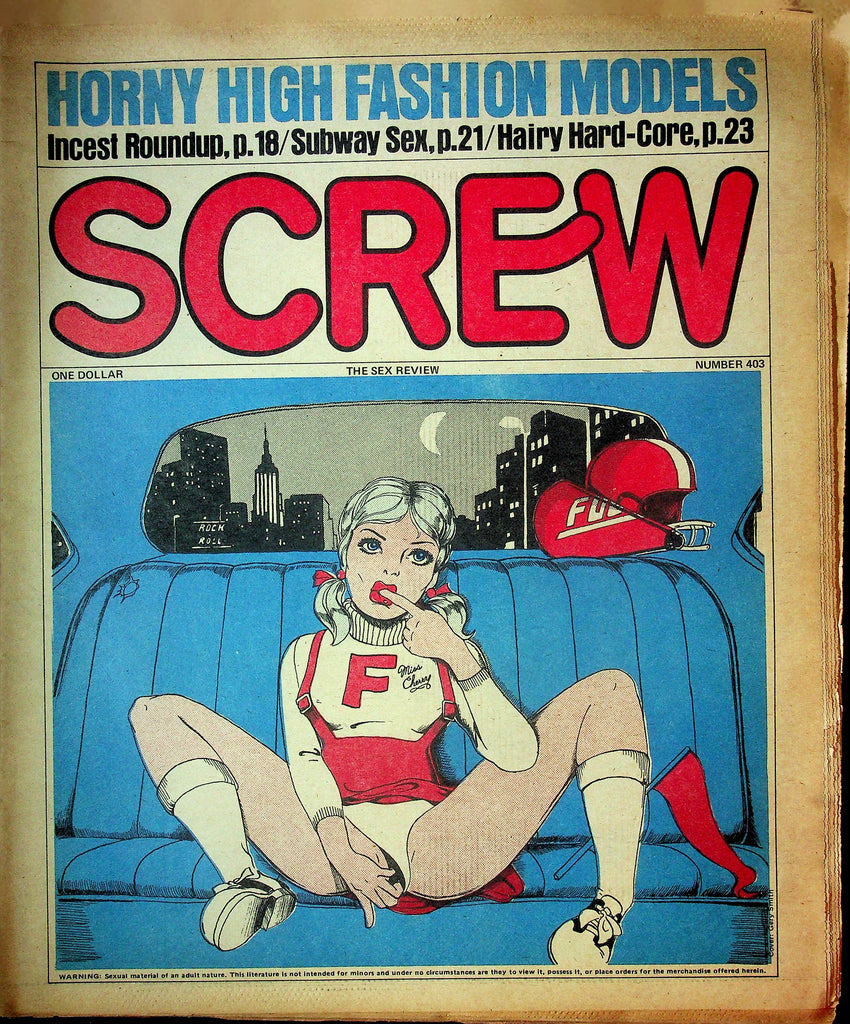 Screw Men's Newspaper Horny High Fashion Models No.403 November 22 1976 061124OSRP