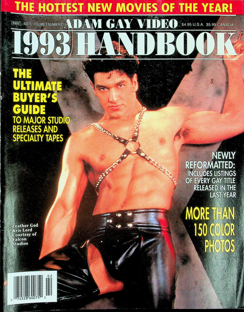 Adam Gay Video 1993 Handbook   Cover Hunk Kris Lord   vol.2 #2 1993    122325lmp