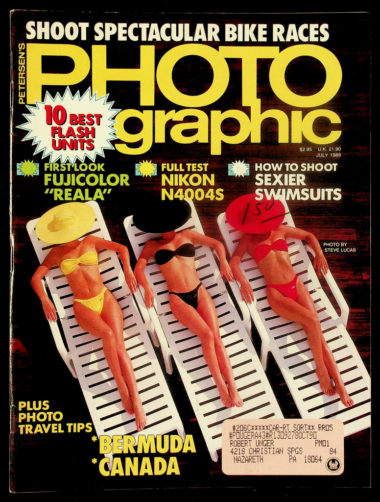 Petersen's UK Photo Graphic Photography Magazine Bathing Suit Photo Tips July 1989