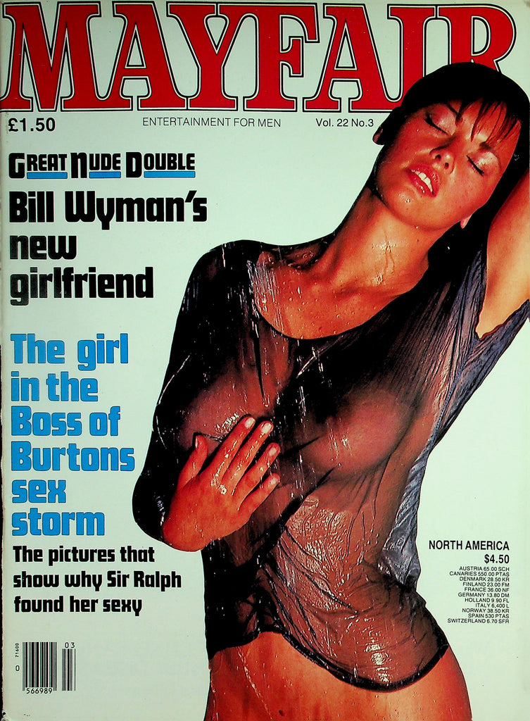 Mayfair Magazine  Bill Wyman's New Girlfriend Nike Clarke   vol.22 #3  1980's  101726lmp-GSC