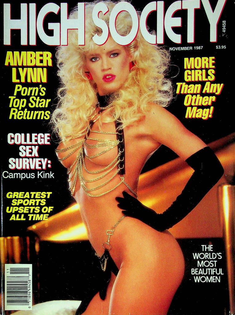 High Society Magazine Amber Lynn & Campus Kink November 1987 011224RP2
