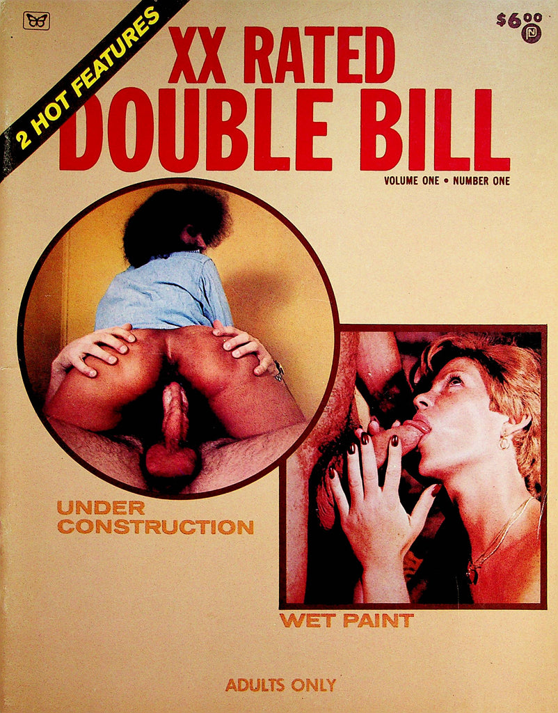 XX Rated Double Bill Magazine  Under Construction / Wet Paint  vol.1 #1  1980's    072823lm-p2