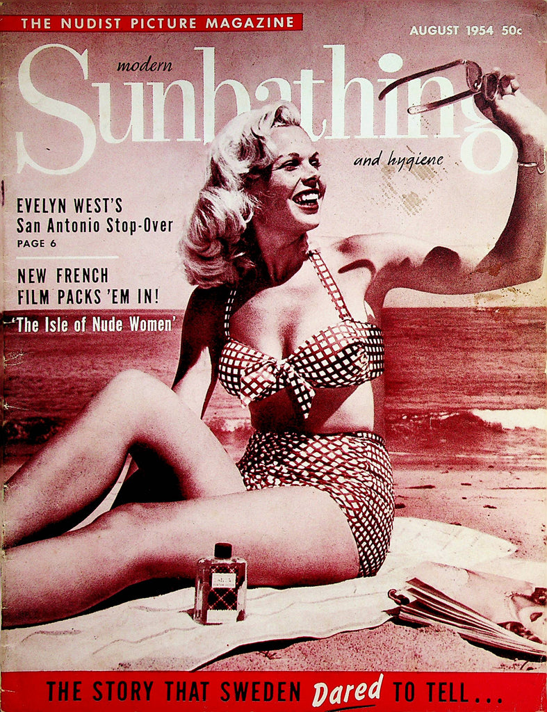 Modern Sunbathing and Hygiene Magazine  French Film 'The Isle Of Nude Women'  August 1954       060623lm-p