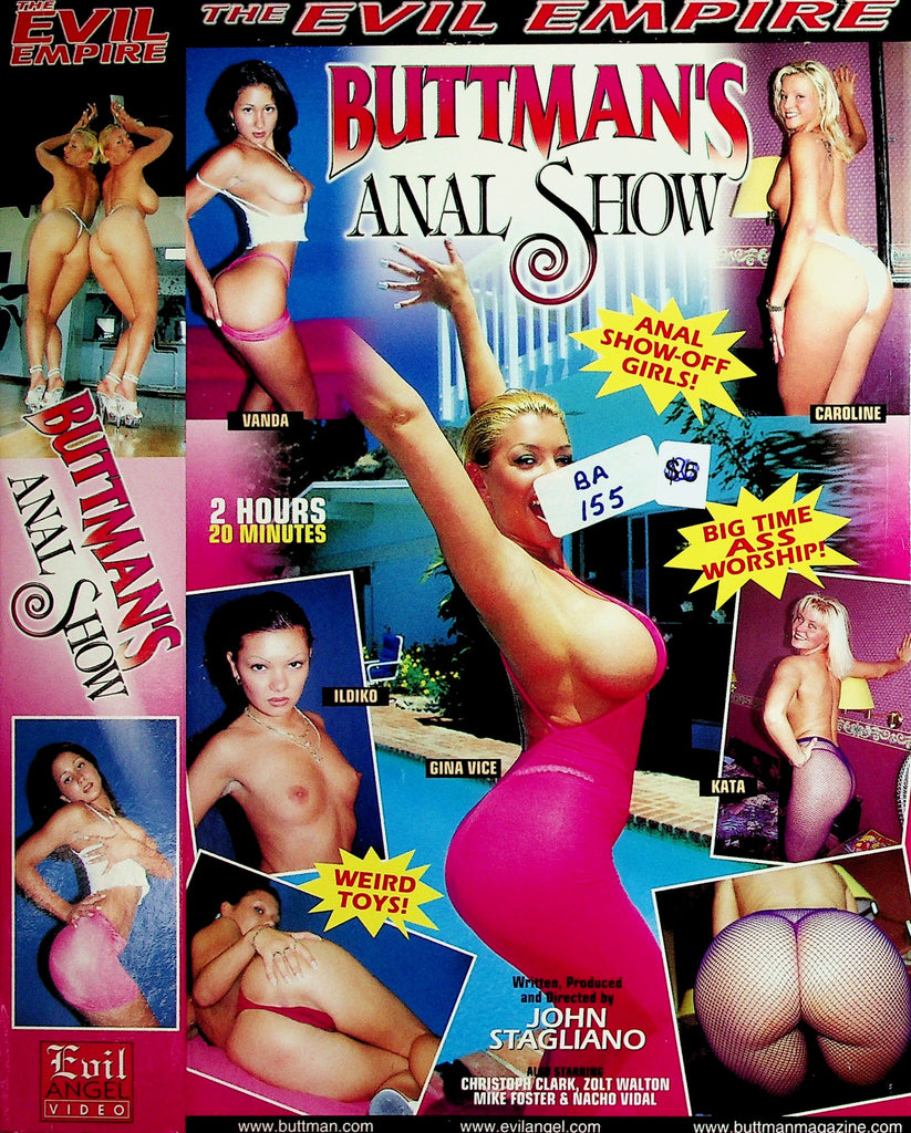 Buttman's Anal Show Vanda Caroline Ildiko Gina Vice Adult VHS Evil Angel 051826NAVHS2-1
