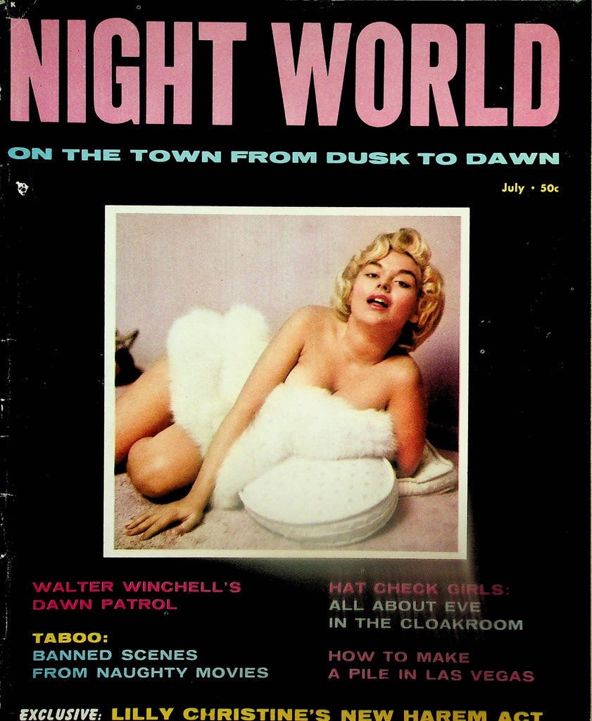 Night World Magazine  Lilly Christine's Harem Act / Banned Scenes From Naughty Movies  July 1957   092325lm-p