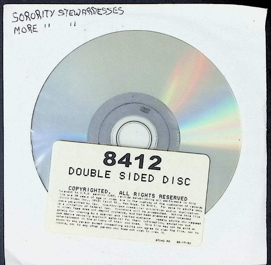Sorority Stewardesses + More Sorority Stewardesses Double-Sided Adult DVD #8412 022026AKDVD-A9