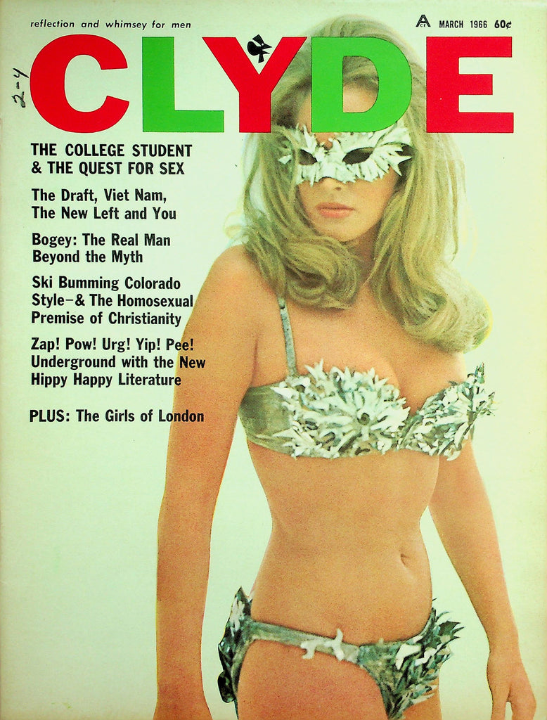 Clyde Magazine  Cover: Ursula Andress / The College Student & The Quest For Sex  March 1966     062826lmp-GSC